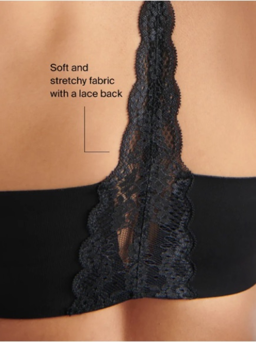 Knix Knixy Lace Racerback bralette, in the color Daylight - Picture 6 of 8